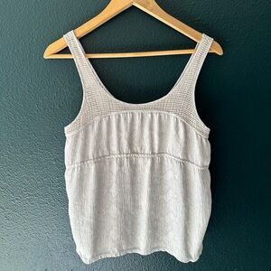 Boho Waffle Knit Cropped Tank